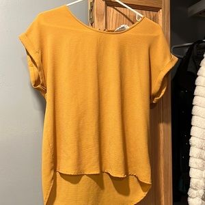 Medium pick rose mustard colored dress shirt